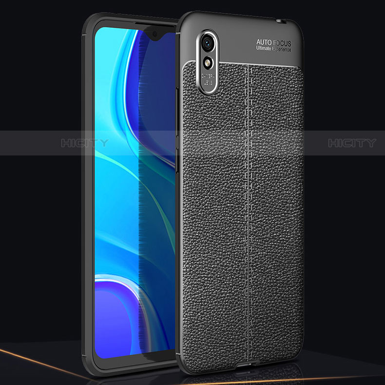 Coque Silicone Gel Motif Cuir Housse Etui H02 pour Xiaomi Redmi 9i Plus
