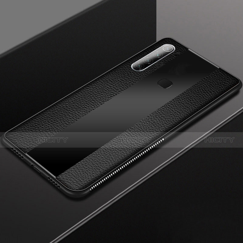 Coque Silicone Gel Motif Cuir Housse Etui H03 pour Xiaomi Redmi Note 8 Noir Plus