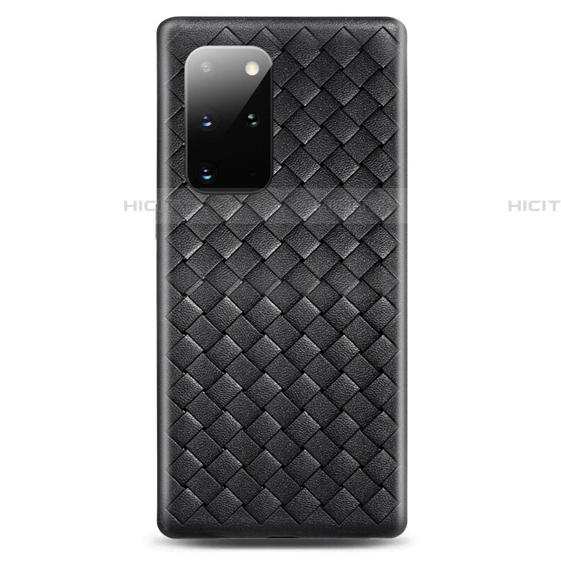 Coque Silicone Gel Motif Cuir Housse Etui H05 pour Samsung Galaxy S20 Plus Noir Plus