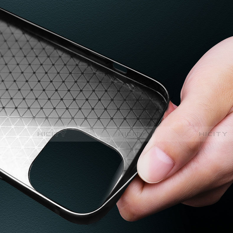 Coque Silicone Gel Motif Cuir Housse Etui N01 pour Apple iPhone 12 Pro Max Plus