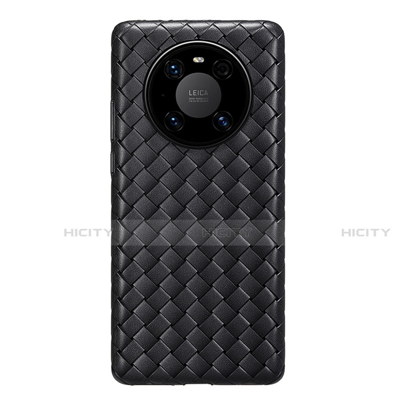 Coque Silicone Gel Motif Cuir Housse Etui pour Huawei Mate 40E Pro 5G Noir Plus