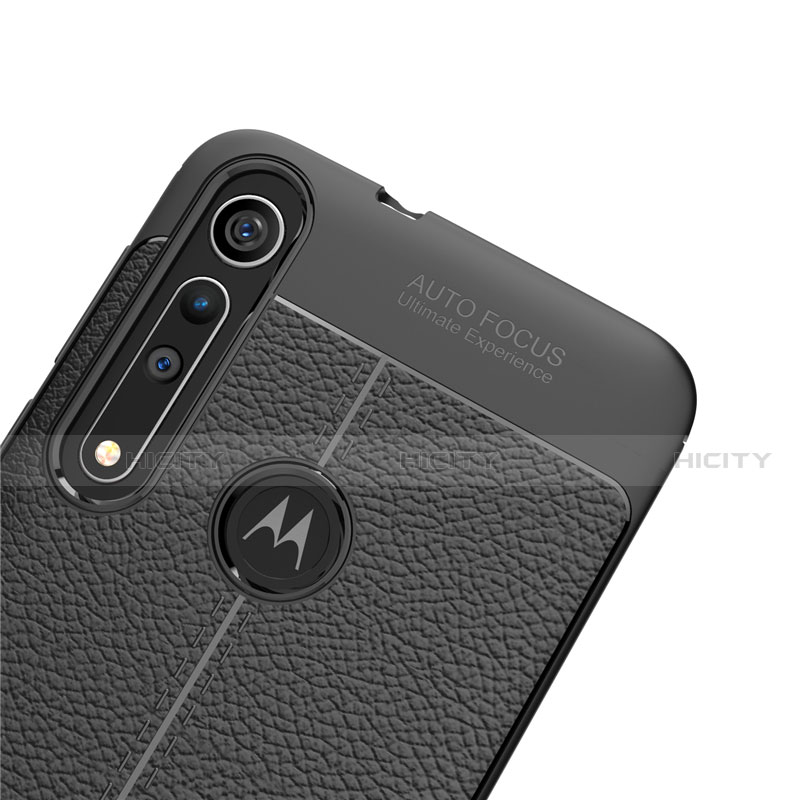 Coque Silicone Gel Motif Cuir Housse Etui pour Motorola Moto G8 Play Plus