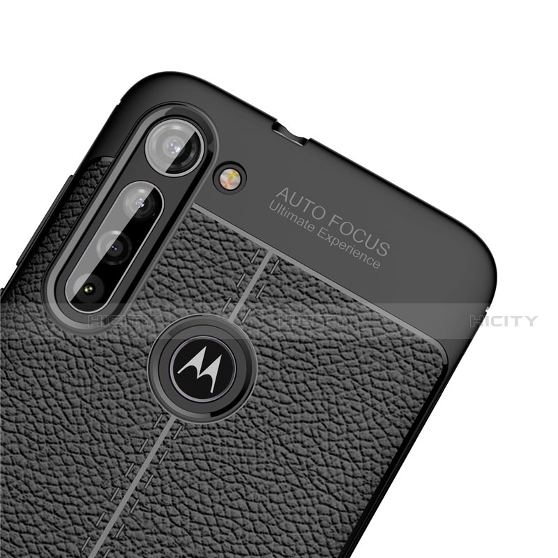 Coque Silicone Gel Motif Cuir Housse Etui pour Motorola Moto G8 Power Plus
