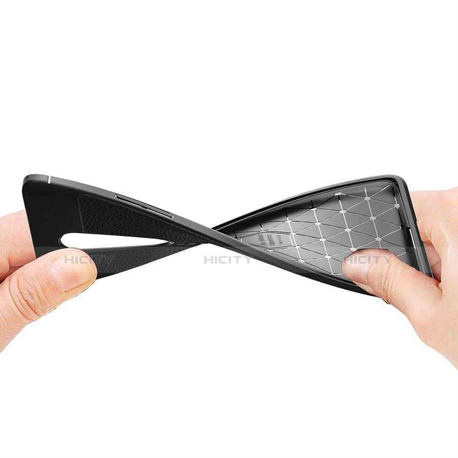 Coque Silicone Gel Motif Cuir Housse Etui pour OnePlus 8 Plus