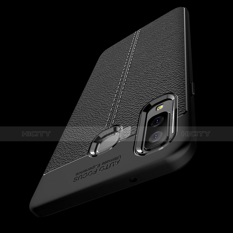 Coque Silicone Gel Motif Cuir Housse Etui pour Samsung Galaxy A8 Star Plus