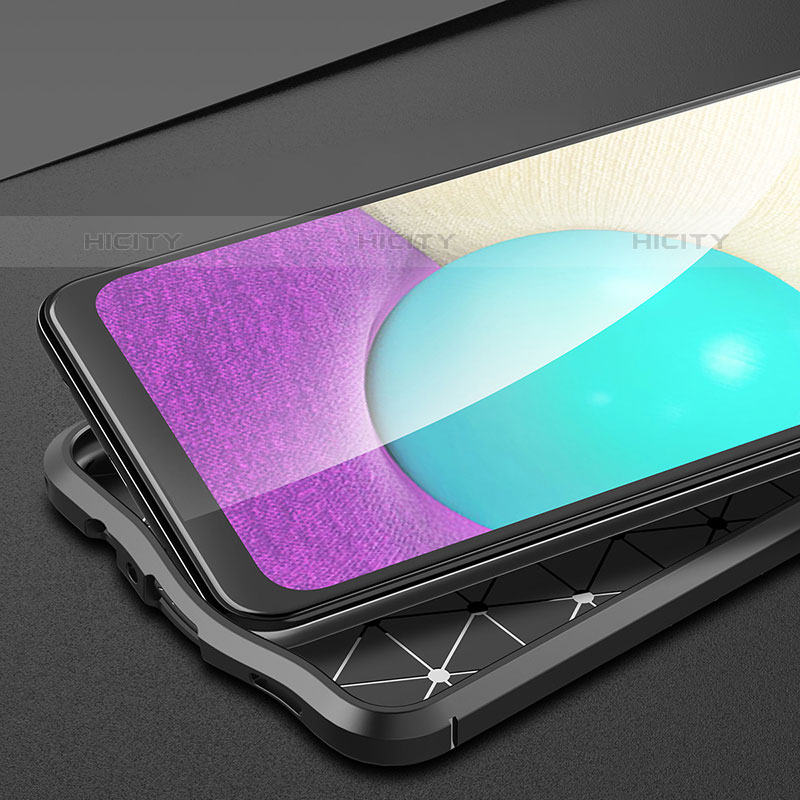 Coque Silicone Gel Motif Cuir Housse Etui pour Samsung Galaxy M02 Plus