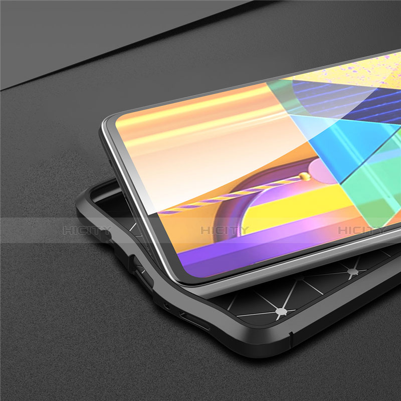 Coque Silicone Gel Motif Cuir Housse Etui pour Samsung Galaxy M51 Plus