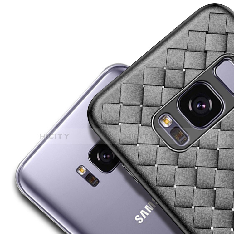Coque Silicone Gel Motif Cuir Housse Etui pour Samsung Galaxy S8 Plus