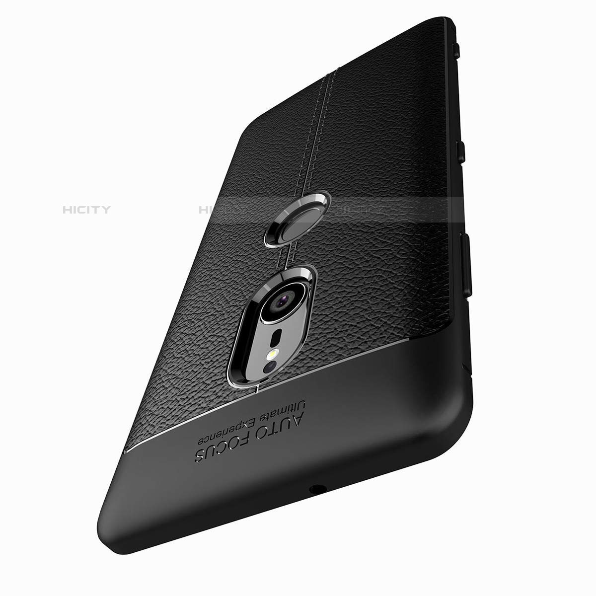 Coque Silicone Gel Motif Cuir Housse Etui pour Sony Xperia XZ3 Plus