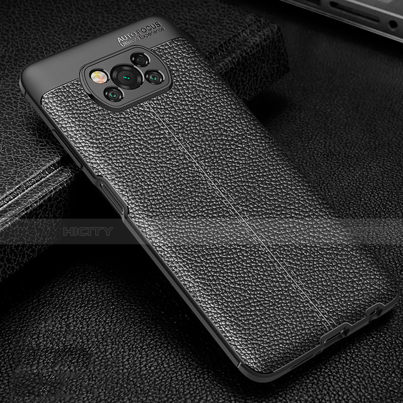 Coque Silicone Gel Motif Cuir Housse Etui pour Xiaomi Poco X3 Pro Plus