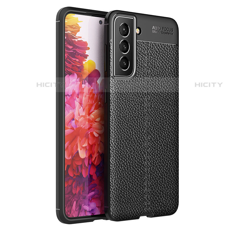 Coque Silicone Gel Motif Cuir Housse Etui Q01 pour Samsung Galaxy S21 Plus 5G Plus
