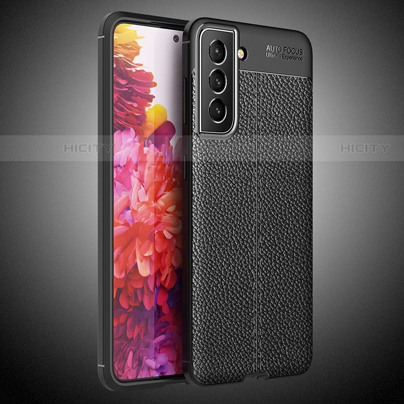 Coque Silicone Gel Motif Cuir Housse Etui Q01 pour Samsung Galaxy S21 Plus 5G Plus
