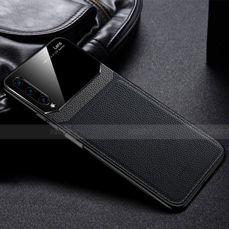Coque Silicone Gel Motif Cuir Housse Etui S03 pour Huawei Honor 9X Pro Noir Plus