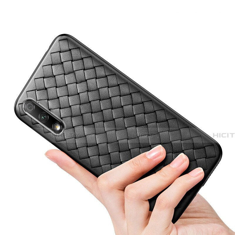 Coque Silicone Gel Motif Cuir Housse Etui S04 pour Huawei P Smart Z (2019) Plus