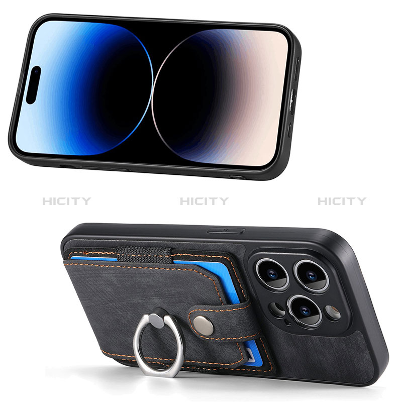 Coque Silicone Gel Motif Cuir Housse Etui SD11 pour Apple iPhone 13 Pro Plus