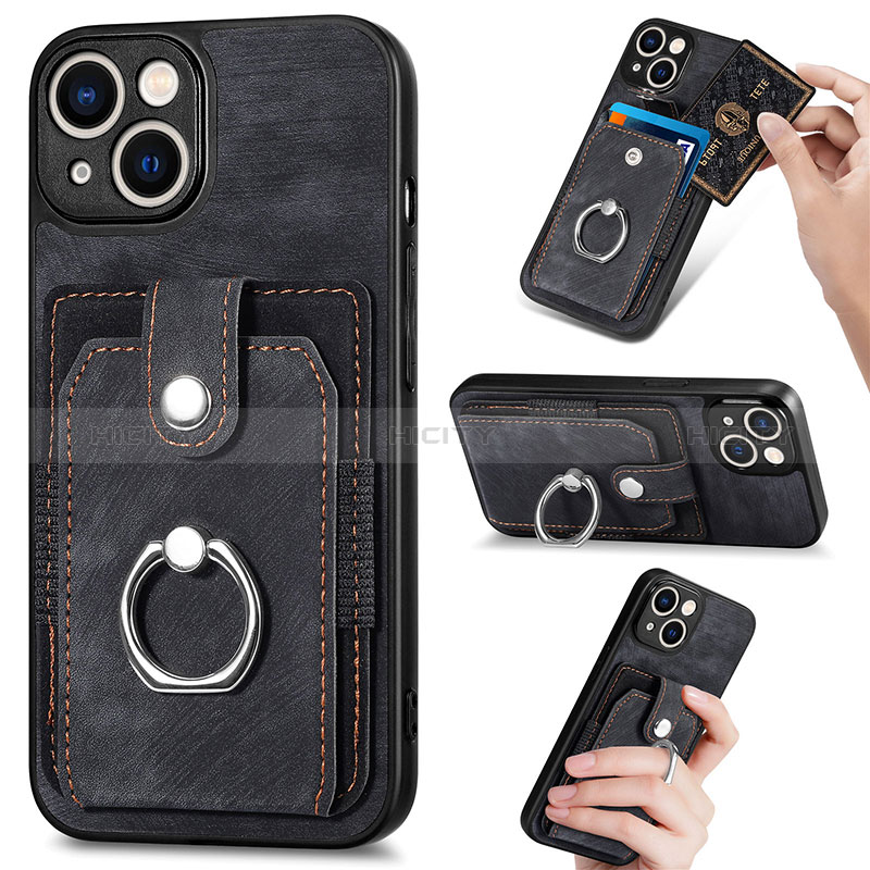 Coque Silicone Gel Motif Cuir Housse Etui SD11 pour Apple iPhone 14 Plus