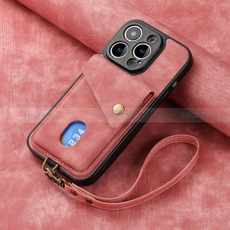Coque Silicone Gel Motif Cuir Housse Etui SD4 pour Apple iPhone 13 Pro Max Plus