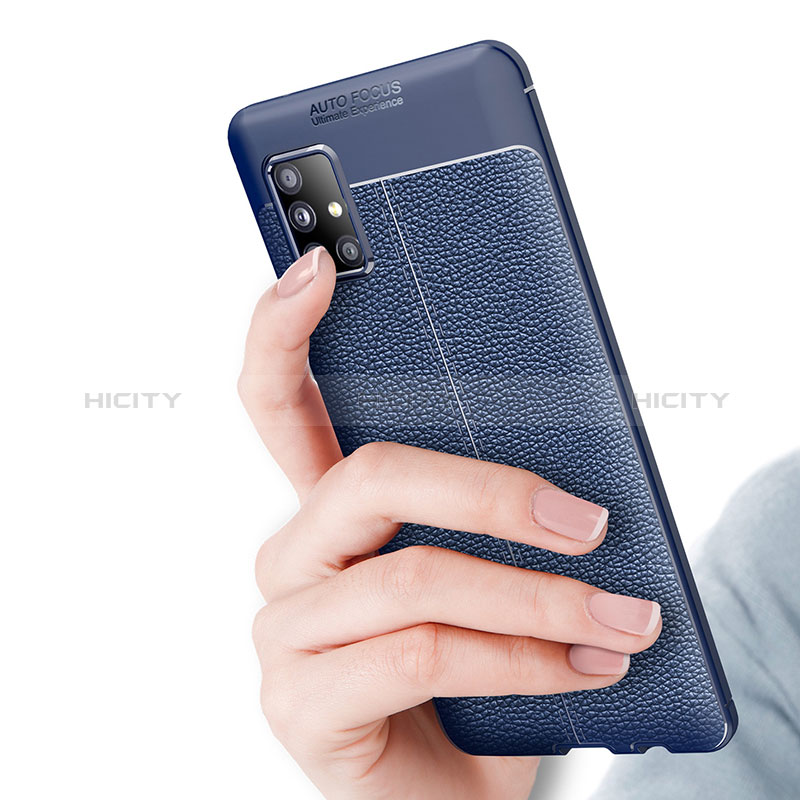 Coque Silicone Gel Motif Cuir Housse Etui WL1 pour Samsung Galaxy A51 5G Plus