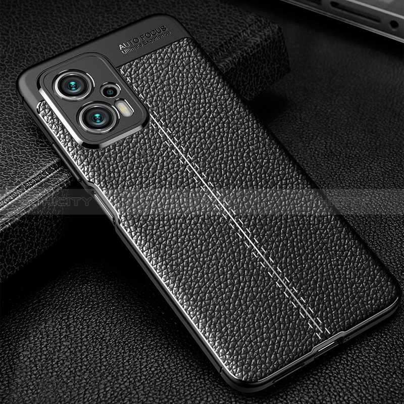 Coque Silicone Gel Motif Cuir Housse Etui WL1 pour Xiaomi Redmi Note 11T Pro+ Plus 5G Noir Plus