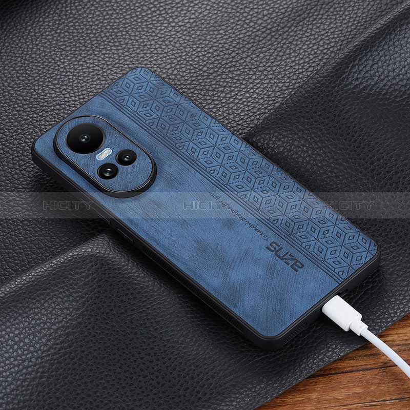 Coque Silicone Gel Motif Cuir Housse Etui YZ2 pour Oppo Reno10 5G Plus