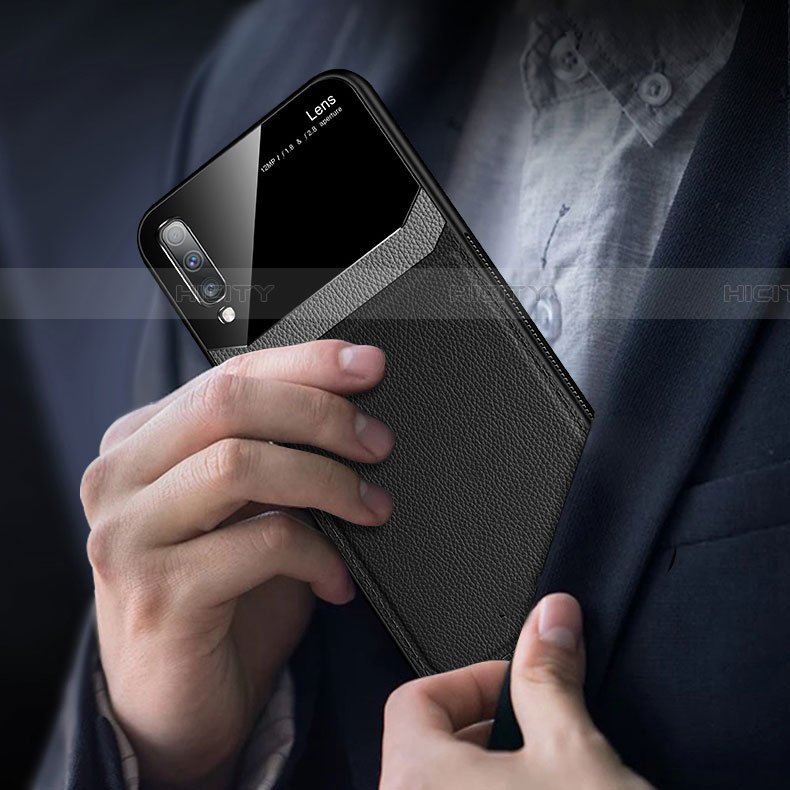 Coque Silicone Gel Motif Cuir Housse Etui Z01 pour Samsung Galaxy A70 Plus