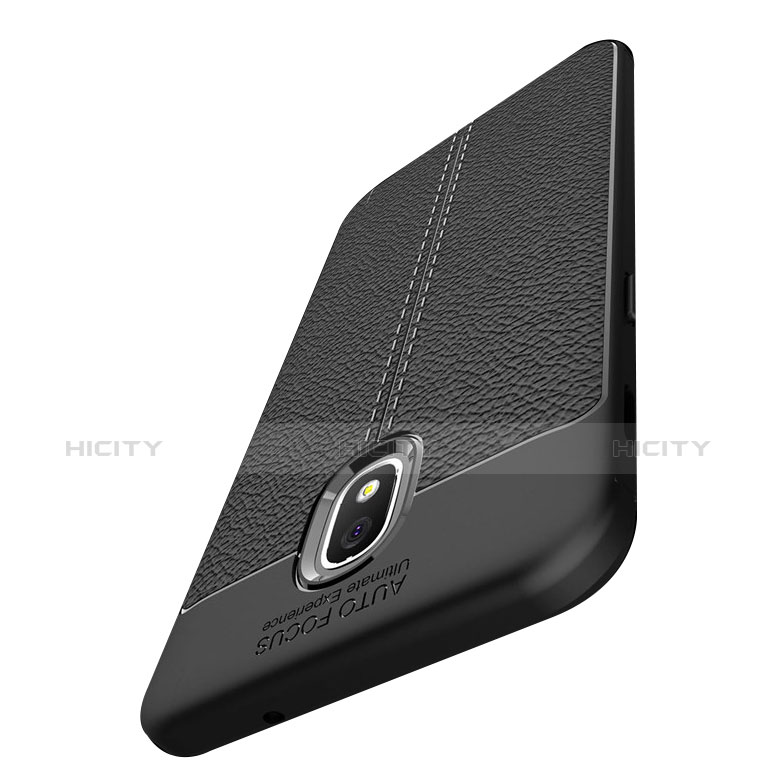 Coque Silicone Gel Motif Cuir K01 pour Samsung Galaxy Amp Prime 3 Noir Plus