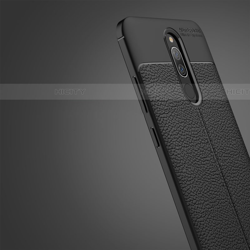Coque Silicone Gel Motif Cuir pour Xiaomi Redmi 8 Noir Plus