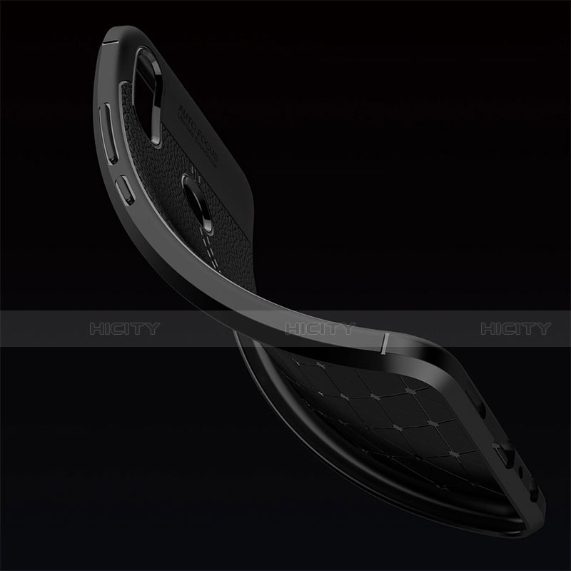Coque Silicone Gel Motif Cuir Q01 pour Huawei Honor 8X Noir Plus