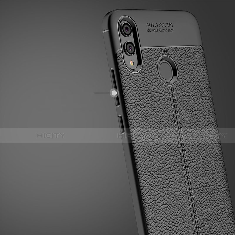 Coque Silicone Gel Motif Cuir Q01 pour Huawei Honor View 10 Lite Noir Plus