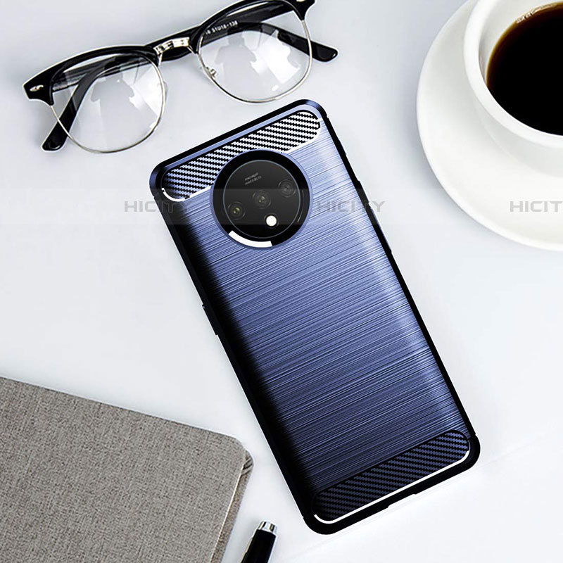 Coque Silicone Gel Serge B02 pour OnePlus 7T Bleu Plus