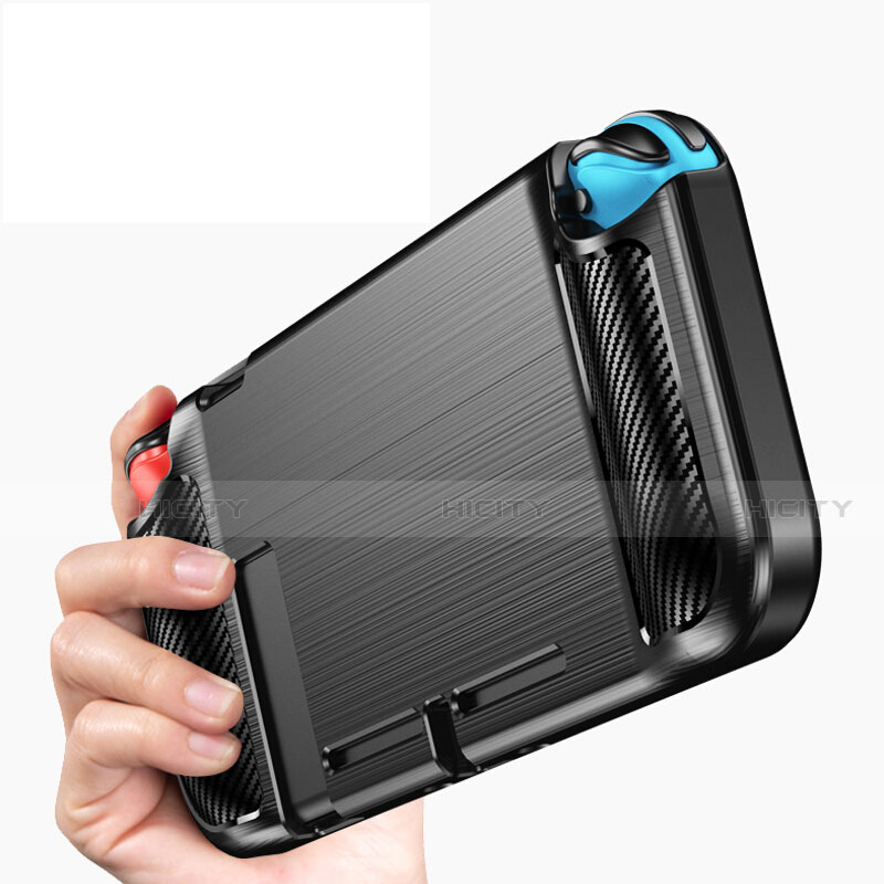 Coque Silicone Gel Serge pour Nintendo Switch Noir Plus