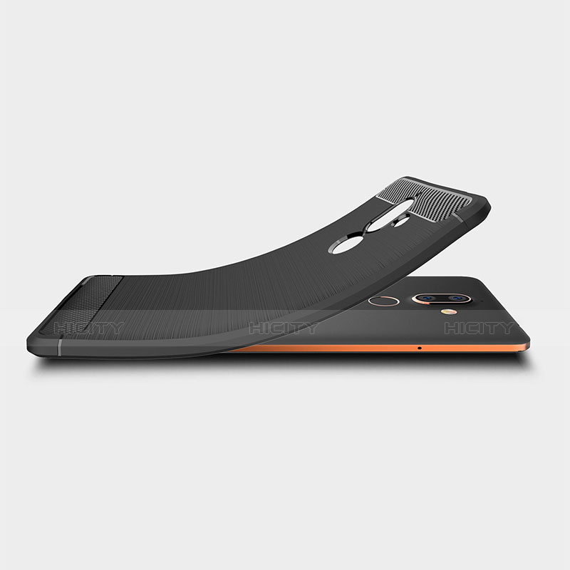 Coque Silicone Gel Serge pour Nokia 7 Plus Noir Plus