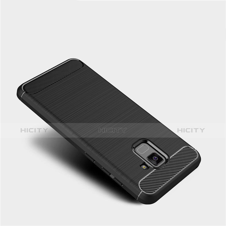 Coque Silicone Gel Serge pour Samsung Galaxy A5 (2018) A530F Noir Plus