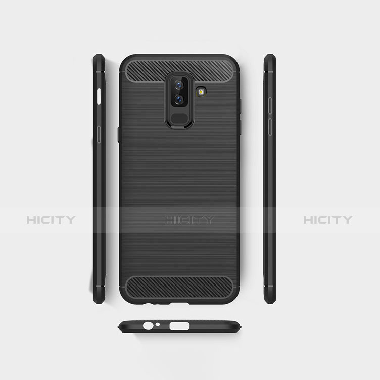 Coque Silicone Gel Serge pour Samsung Galaxy A9 Star Lite Noir Plus