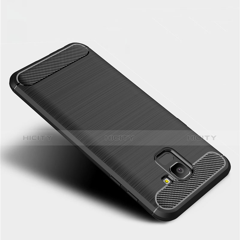 Coque Silicone Gel Serge pour Samsung Galaxy J6 (2018) J600F Noir Plus