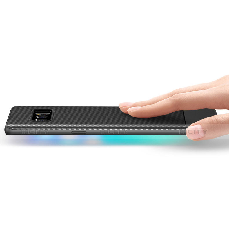 Coque Silicone Gel Serge pour Samsung Galaxy Note 8 Noir Plus