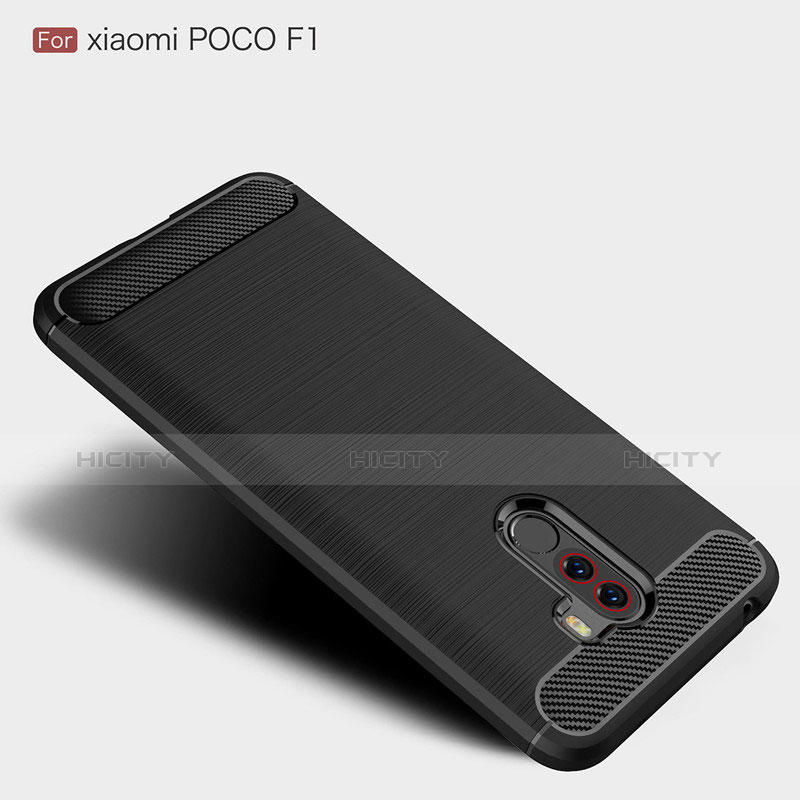 Coque Silicone Gel Serge pour Xiaomi Pocophone F1 Noir Plus