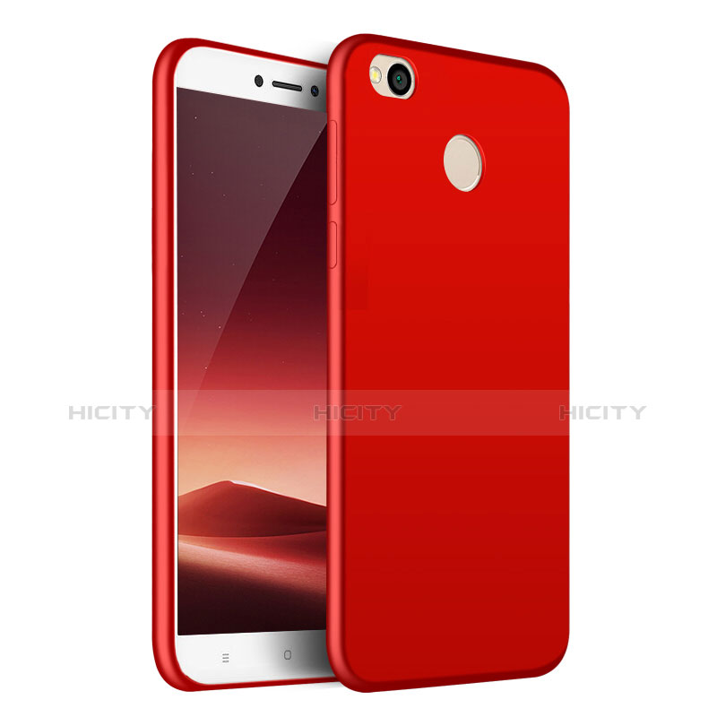 Coque Silicone Gel Souple Couleur Unie pour Huawei GR3 (2017) Rouge Plus