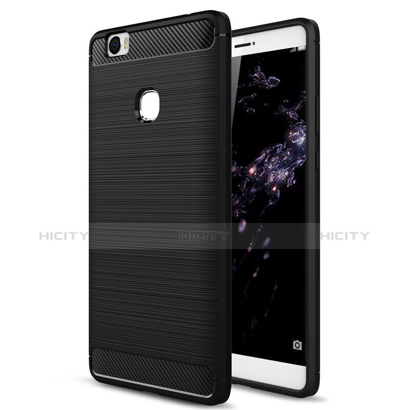 Coque Silicone Gel Souple Couleur Unie pour Huawei Honor Note 8 Noir Plus