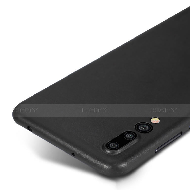Coque Silicone Gel Souple Couleur Unie pour Huawei P20 Pro Noir Plus