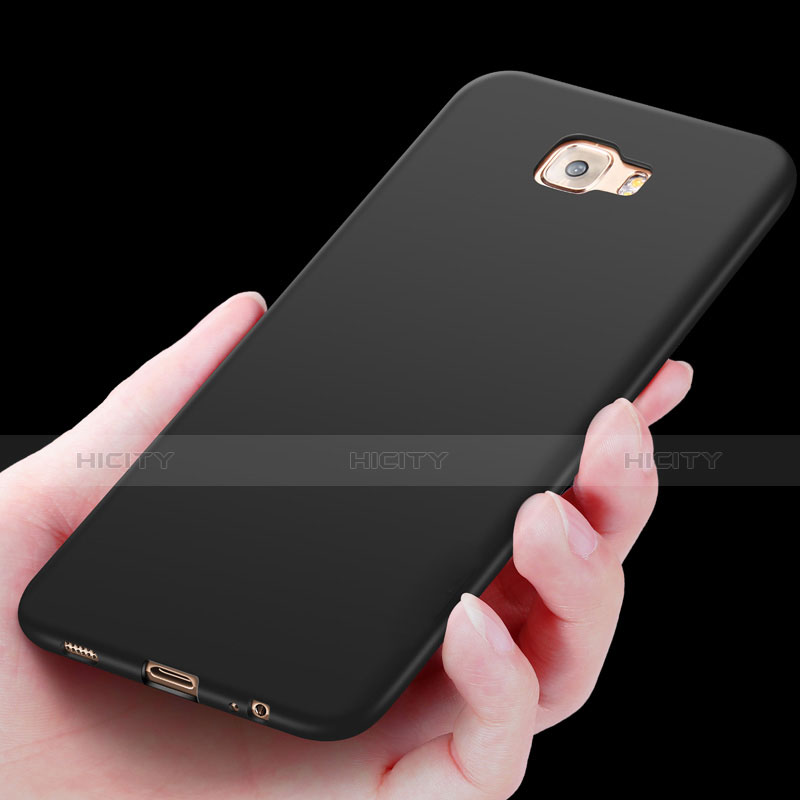 Coque Silicone Gel Souple Couleur Unie pour Samsung Galaxy C5 Pro C5010 Noir Plus