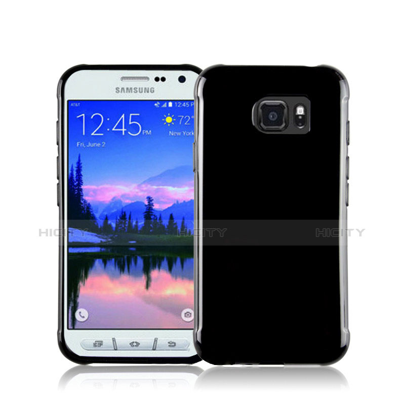 Coque Silicone Gel Souple Couleur Unie pour Samsung Galaxy S7 Active G891A Noir Plus