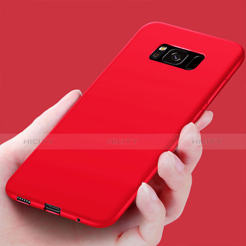Coque Silicone Gel Souple Couleur Unie pour Samsung Galaxy S8 Plus Rouge Plus