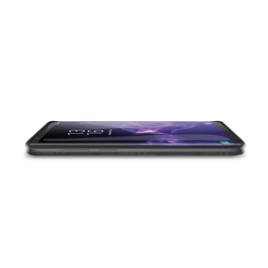 Coque Silicone Gel Souple Couleur Unie pour Samsung Galaxy S9 Noir Plus