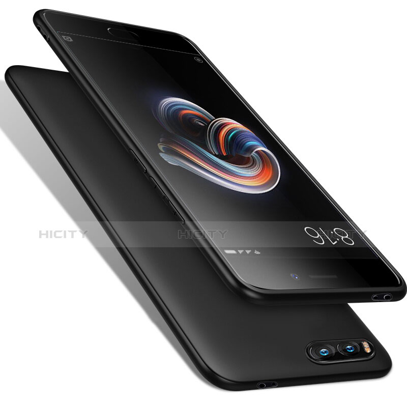 Coque Silicone Gel Souple Couleur Unie pour Xiaomi Mi Note 3 Noir Plus