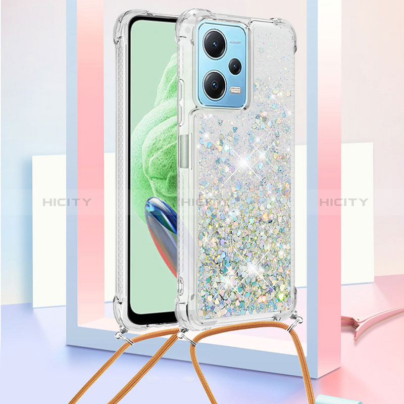 Coque Silicone Housse Etui Gel Bling-Bling avec Laniere Strap YB3 pour Xiaomi Redmi Note 12 5G Plus