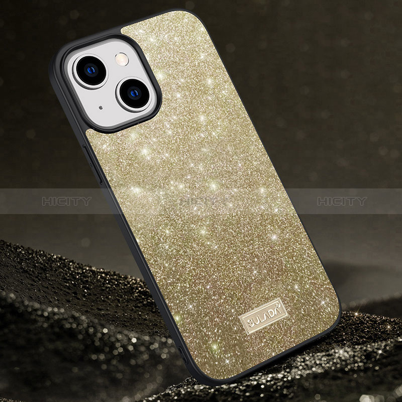 Coque Silicone Housse Etui Gel Bling-Bling LD1 pour Apple iPhone 14 Plus Or Plus