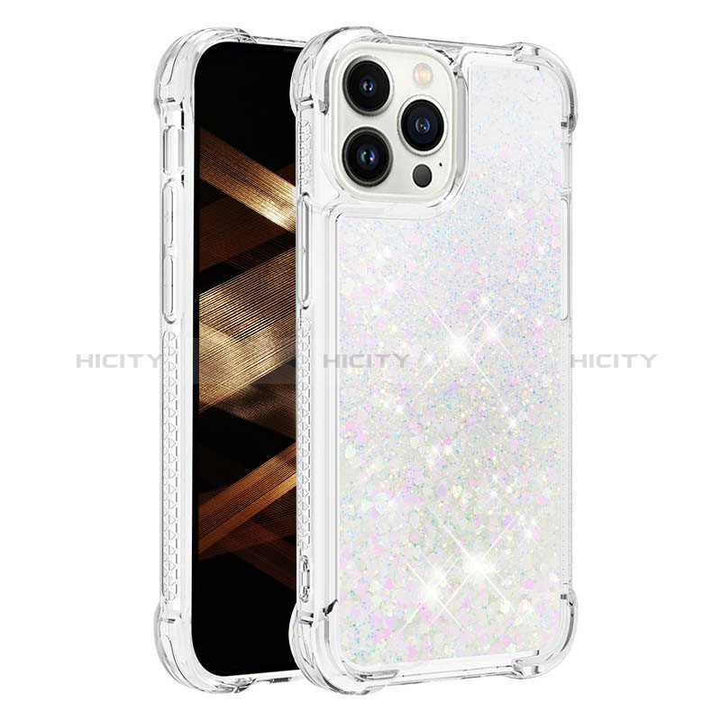 Coque Silicone Housse Etui Gel Bling-Bling S01 pour Apple iPhone 13 Pro Plus