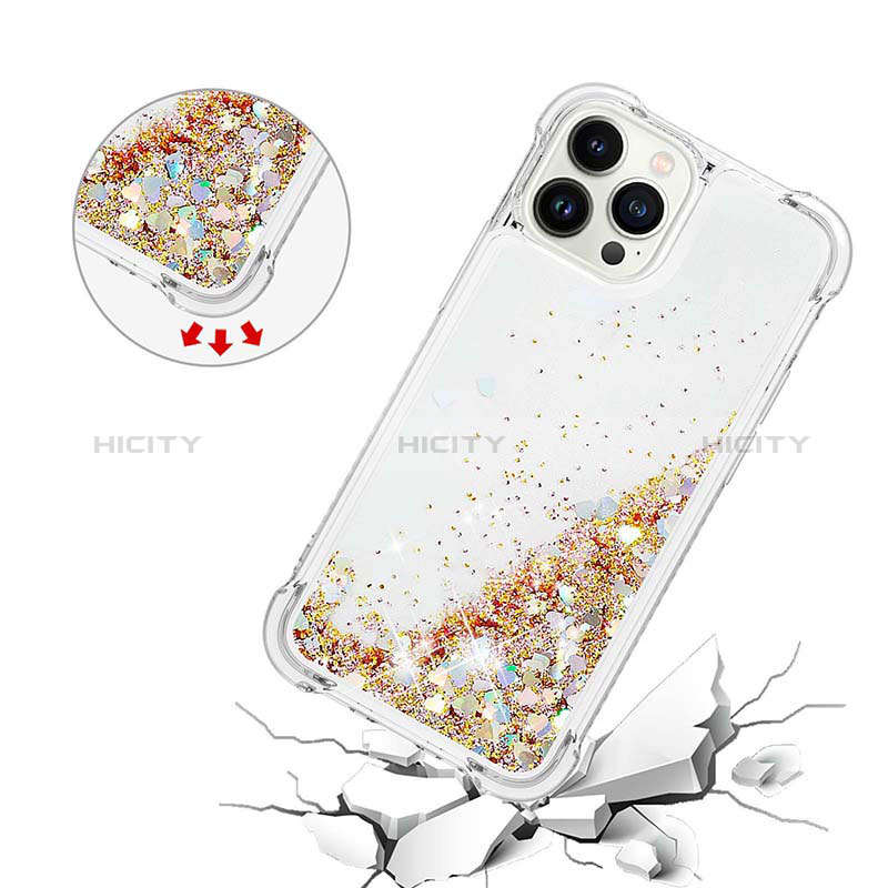 Coque Silicone Housse Etui Gel Bling-Bling S01 pour Apple iPhone 15 Pro Plus