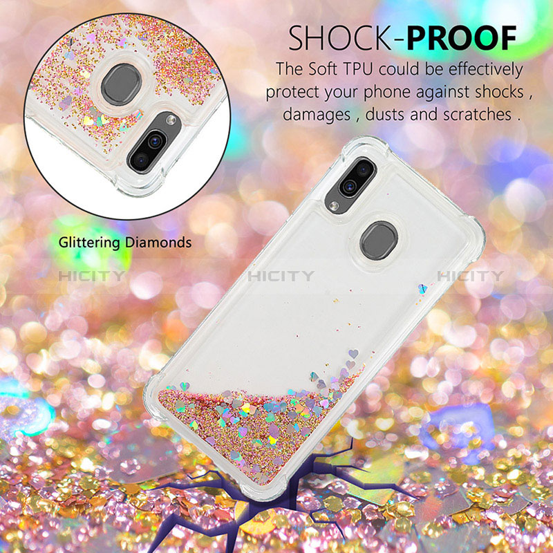 Coque Silicone Housse Etui Gel Bling-Bling S01 pour Samsung Galaxy A20 Plus